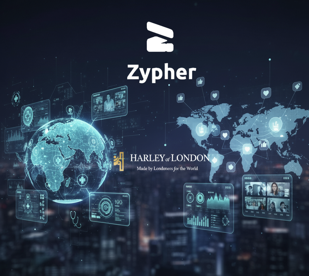 Zypher AI and Harley of London strategic partnership visualization